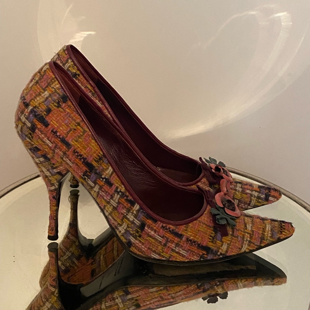 Miu Miu tweed heels